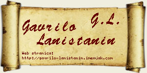 Gavrilo Laništanin vizit kartica